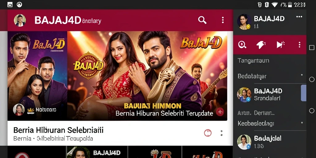 Antarmuka aplikasinya sederhana dan informatif untuk berita selebriti.