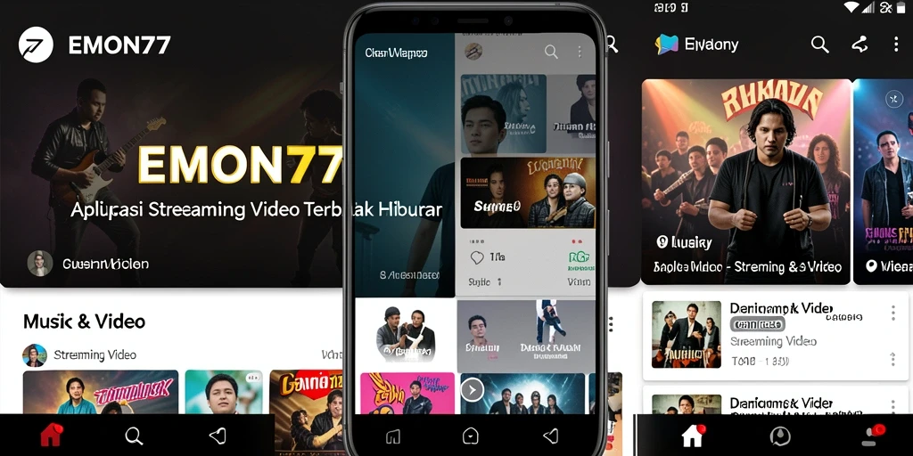 Tampilan antarmuka pengguna EMON77 yang menarik dan fungsional.