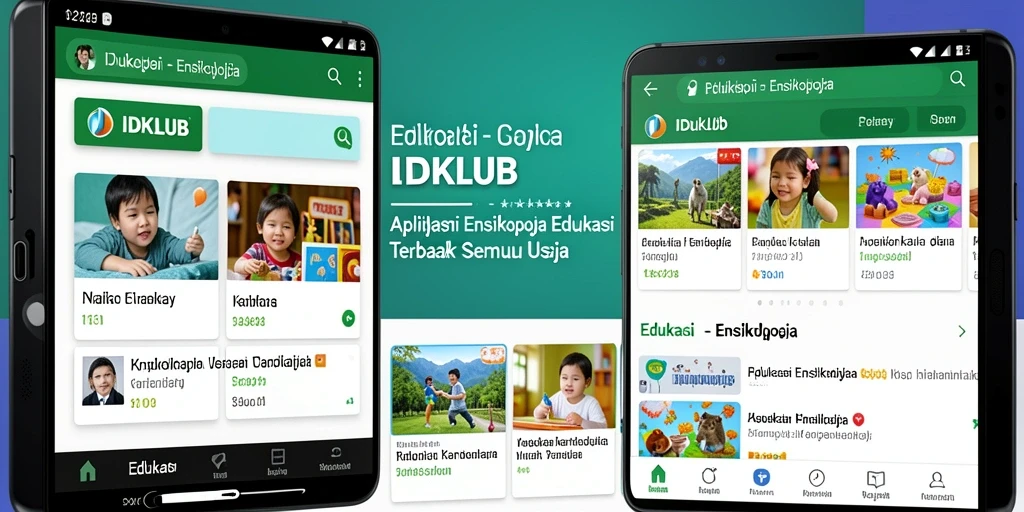 Antarmuka IDKLUB yang menarik dan informatif.