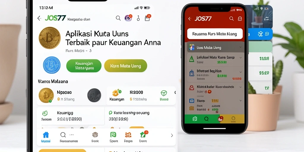 Antarmuka utama JOS77 menampilkan kurs mata uang terkini yang mudah dipahami.