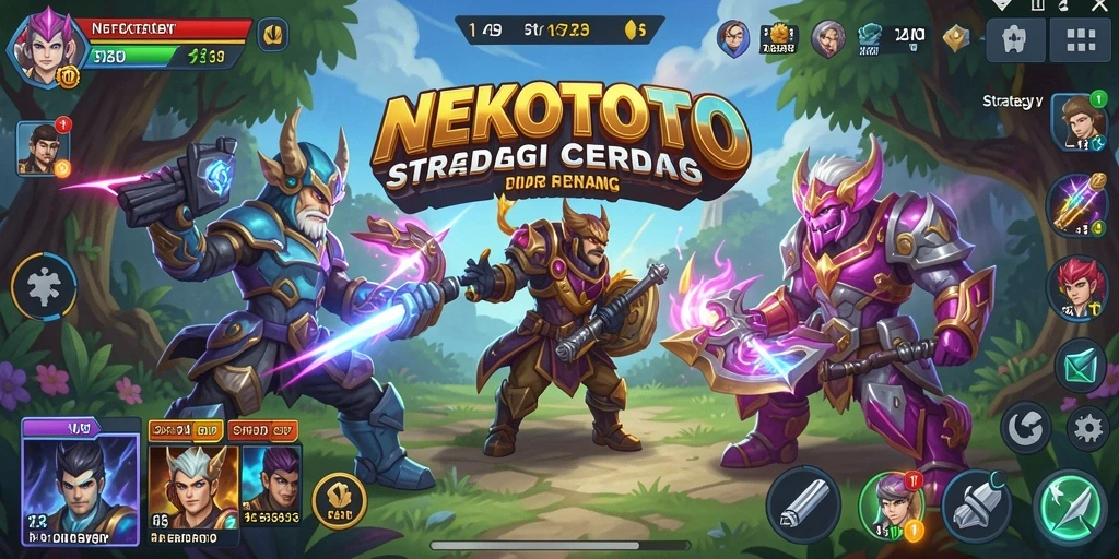 Tampilan antarmuka strategis dalam NEKOTOTO yang memukau.