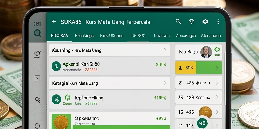 Tampilan antarmuka SUKA86 yang menawan untuk kurs mata uang.