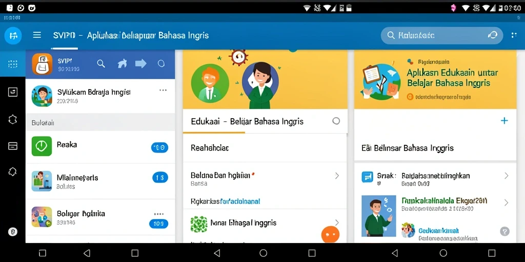 Tampilan antarmuka SVIP10 yang menarik untuk belajar Bahasa Inggris.